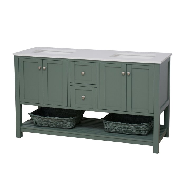 Binne 60 Double Bathroom Vanity And Reviews Birch Lane 6628